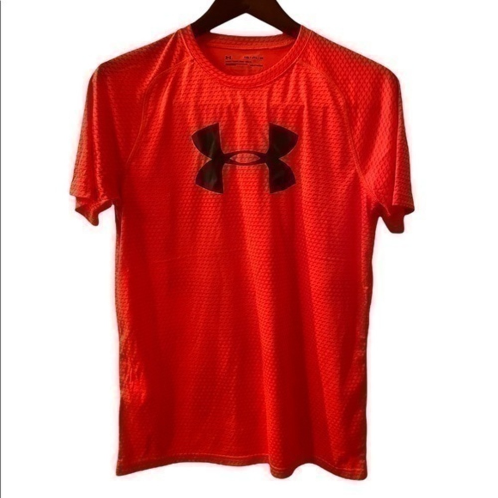 Under Armour Youth Orange Heatgear Short Sleeve Tshirt 
Size: XL